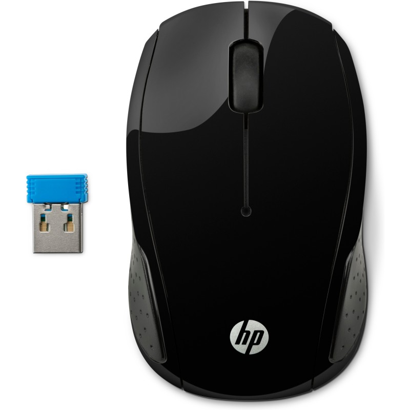 HP 200 - Maus - rechts- und linkshandig - optisch - kabellos - 2.4 GHz - kabelloser Empfanger (USB)